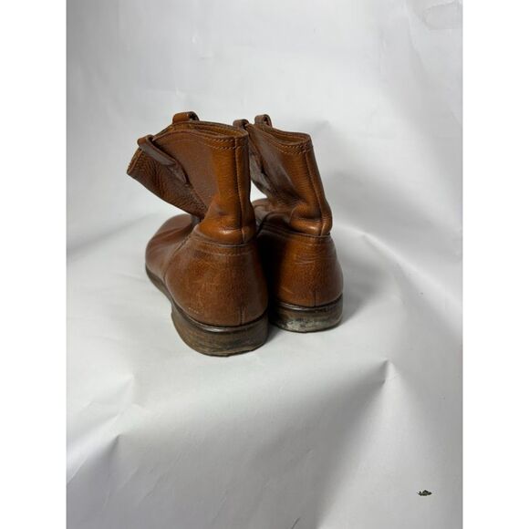 Madewell Boots Women's Size 8.5 Brown Cognac Otis Leather Pull On Western Bootie - Picture 6 of 8